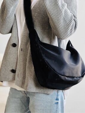 NWT FAB LOU Luna Black Shoulder
Hobo Bag